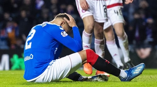 Rangers' James Tavernier was treated to a round of groans from the Ibrox crowd