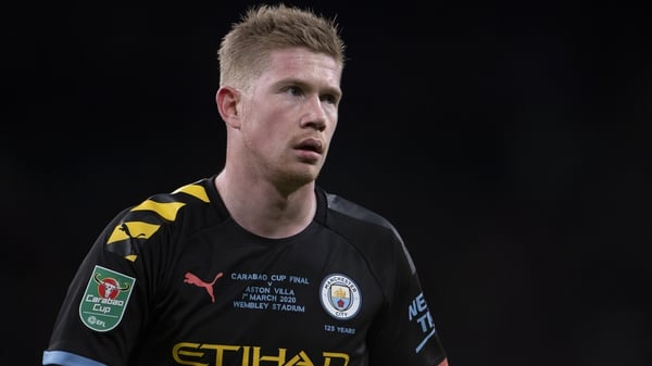 Kevin De Bruyne suffered the injury during the Carabao Cup Final