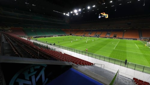 The San Siro stadium in Milan