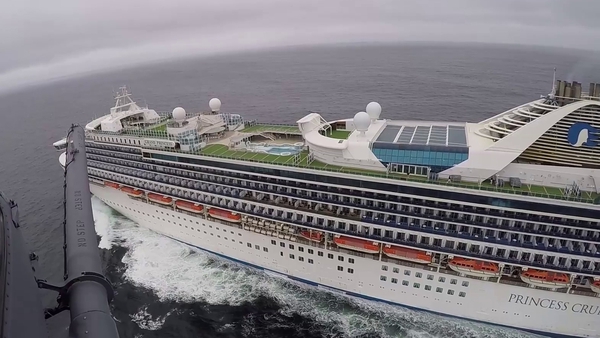 Nineteen crew members and two passengers have tested positive for the virus on board the Grand Princess
