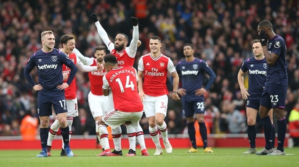 After a prolonged period of VAR scrutiny, Alexandre Lacazette was finally able to celebrate his goal