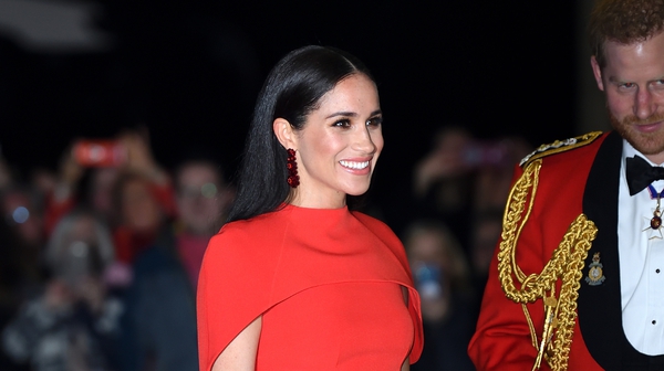 Meghan wore a pair of floral earrings by Irish designer Simone Rocha for the Mountbatten Festival of Music Photo: Getty
