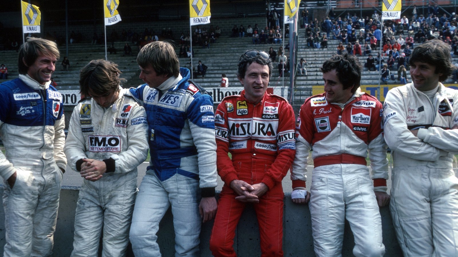 Image - Jacques Laffite Rene Arnoux Didier Pironi Patrick Depailler Alain Prost Jean-Pierre Jarier at Zolder