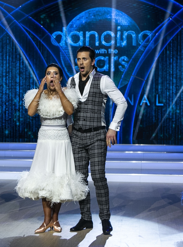 Lottie and Pasquale hear the result - the glitterball trophy is theirs