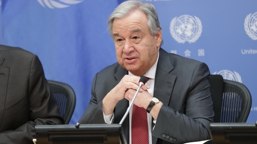 Antonio Guterres told a news conference that the international community was divided