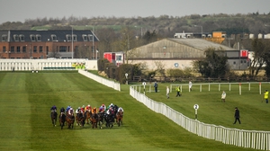 A view of the action at Naas as the flat season got underway