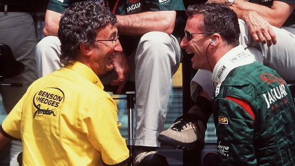 Eddie Jordan (L) and Eddie Irvine enjoyed huge success in Formula One