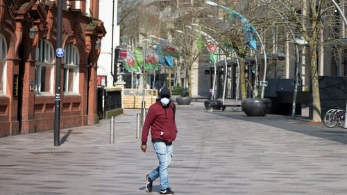 The normally bustling streets in the Hayes in Cardiff are almost empty as people heed warnings on the coronavirus