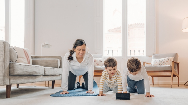 Adults and kids are keeping fit from the comfort of their own homes