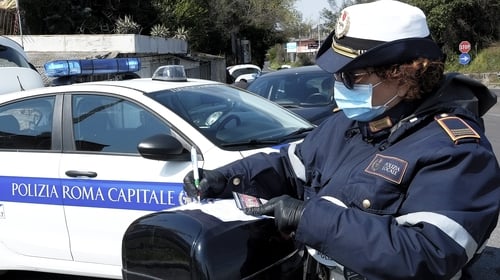 A local police officer working in Rome, Italy during the coronavirus lockdown