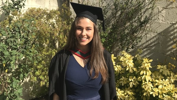 Orla Costigan, from Blackrock in Dublin, is among those who graduated online