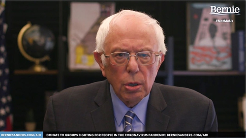 Bernie Sanders made the announcement in a live speech streamed to supporters