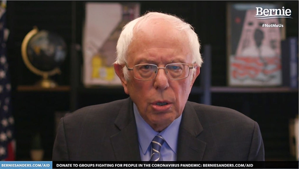 Bernie Sanders made the announcement in a live speech streamed to supporters