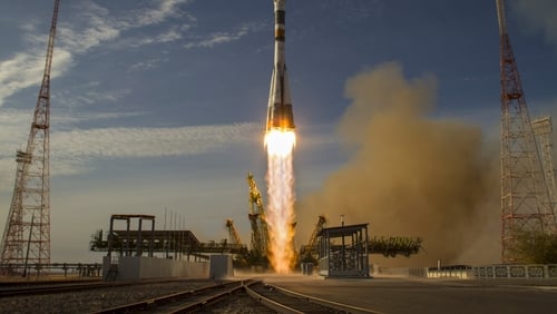 Russian crew blast off for space station after strict quarantine