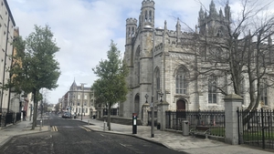Archbishop Eamon Martin said Easter mass at an empty Newry Cathedral