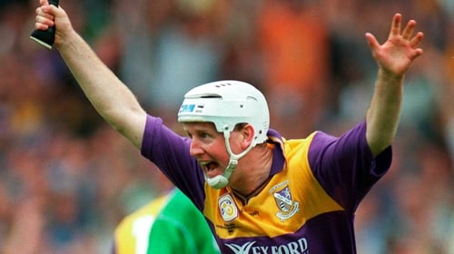 Tom Dempsey celebrates after Wexford's 1996 win