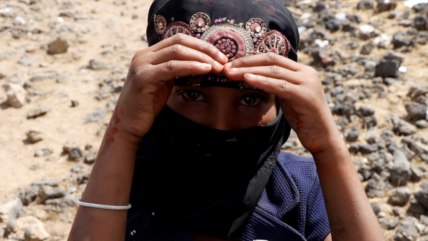 Young girl in the Al-Raqah refugee camp Yemen