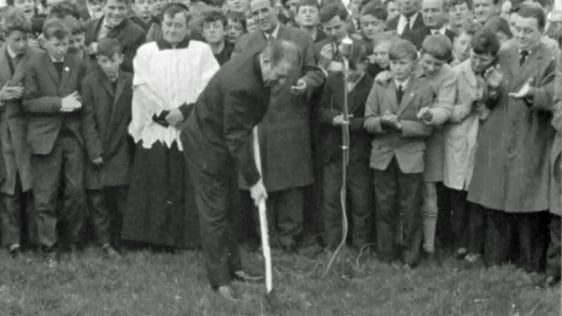 Neil Blaney turns the sod on Longford Swimming Pool (1965)