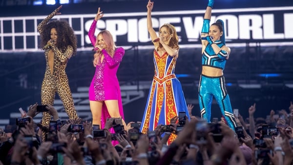 Mel B, Emma Bunton, Geri Halliwell and Melanie C on the first night of their tour at Croke Park on May 24, 2019.