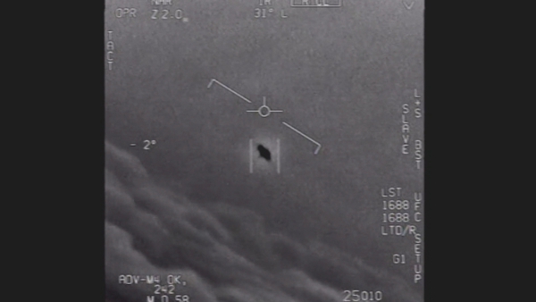 The footage shows as yet 'unidentified' flying objects