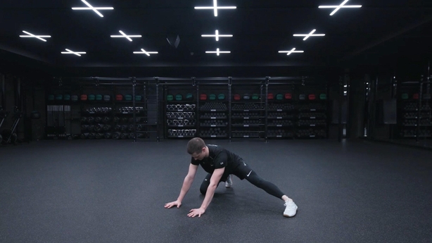 Half kneeling groin stretch