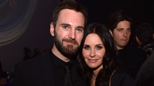 Courtney Cox pictured with Snow Patrol's Johnny McDaid