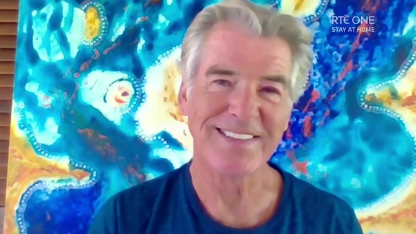 Pierce Brosnan at home in Hawaii on Friday's Late Late Show - 