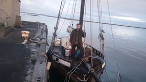 Darragh Carroll pictured about Ran, a traditional Norwegian sailing boat