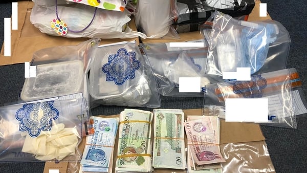 The cocaine and cash was seized on Castle Road in Dundalk