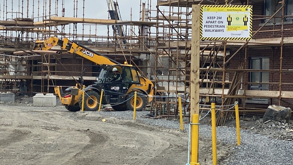 Some workers return to Glenveagh's site at Barnhall Meadows in Leixlip today