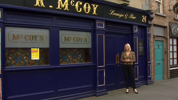 Claire is joined in McCoy's pub on the set of Fair City by Joe Duffy, Nuala Carey and publican Billy Keane for a socially distant drink.