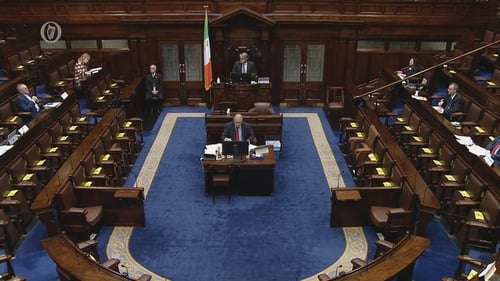The special Covid-19 committee had to sit in the Dáil chamber to allow for social distancing