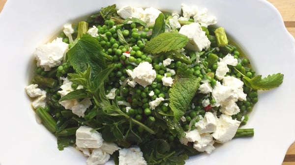 Paul Flynn's Spring salad with feta cheese and mint.