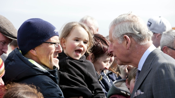 Prince Charles greeting locals on a visit to Sligo in 2015