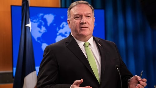 Former secretary of state in the Trump administration Mike Pompeo is among those sanctioned