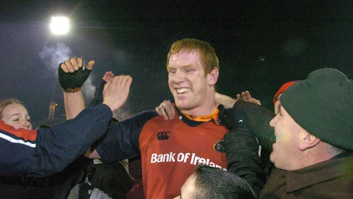 Paul O'Connell is mobbed on a day to remember at Thomond Park