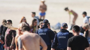 Gardaí were called to a beach in Sutton in north Dublin yesterday to break up one large crowd of people