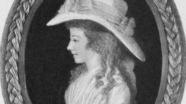 Portrait of author Maria Edgeworth by Adam Buck, circa 1790