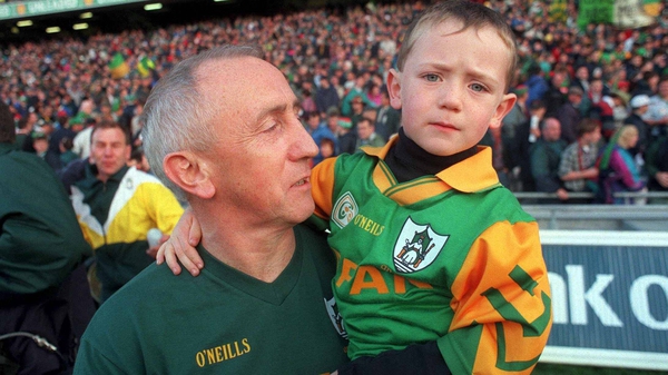 Sean Boylan pictured with his son in 1996
