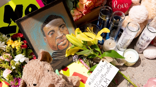 Part of a memorial for George Floyd in Minneapolis. Photo: Getty Images