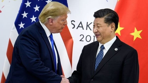 When two tribes go to war: US president Donald Trump with Chinese president Xi Jinping at the G20 Summit in Osaka in June 2019. Photo: Getty Images