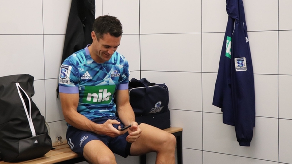 Dan Carter prepares for his first training session. Photo: Auckland Blues