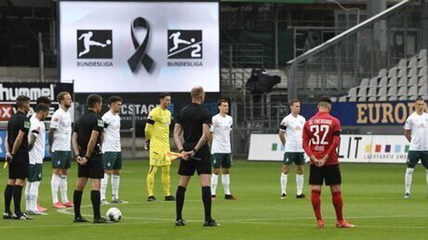 Match officials at the recent SC Freiburg v Werder Bremen game in the Bundesliga