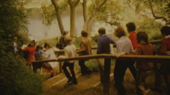 Children walking along Furry Glen Nature Trail, Phoenix Park (1975)
