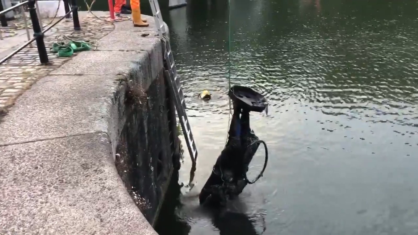 Statue of slave trader lifted out of Bristol Harbour