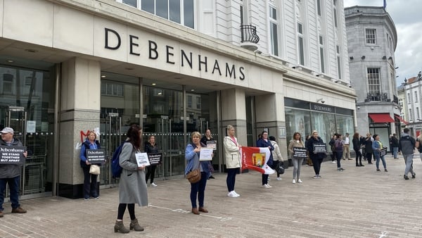 Debenhams workers have been picketing the Irish stores for over 290 days