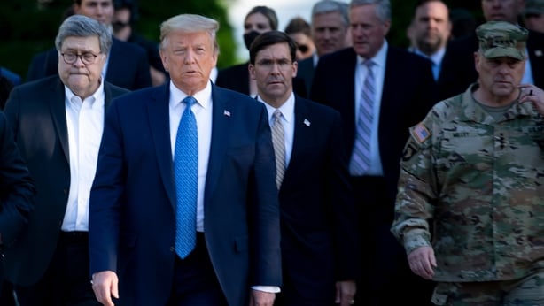Mark Milley with Donald Trump