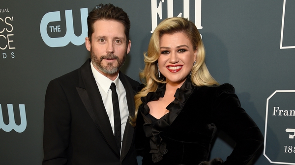 Brandon Blackstock and Kelly Clarkson, pictured in January