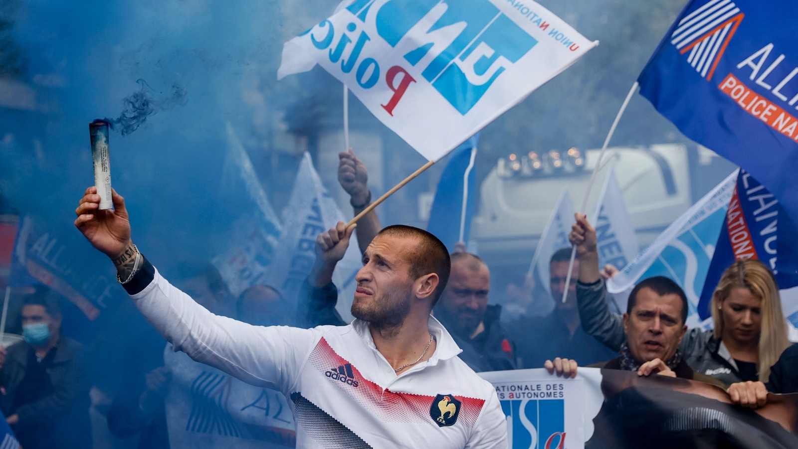 French police protest over racism stigma, chokehold ban