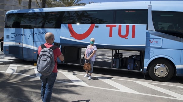 TUI operated two flights between Germany and Mallorca in Spain yesterday